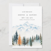 Romantischer Online-Berg Save The Date (Vorderseite)