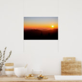 Romantischer orangefarbener Sonnenuntergang in den Poster (Küche)