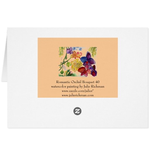 Romantischer Orchideen-Blumenstrauß (Rückseite Horizontal)