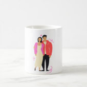 Romantischer Paarbecher | Eleganter Liebeskaffeebe Kaffeetasse (Mittel)