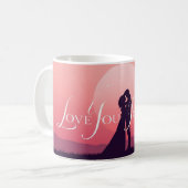 Romantischer Paarbecher | „Ich liebe dich für imme Kaffeetasse (Vorderseite Links)