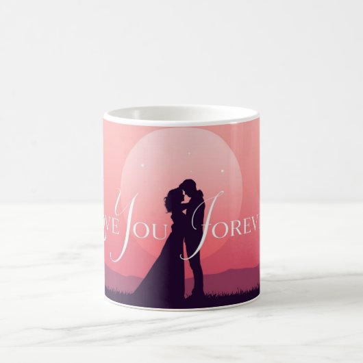Romantischer Paarbecher | „Ich liebe dich für imme Kaffeetasse (Mittel)