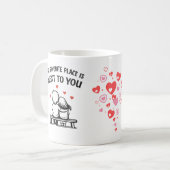 Romantischer Paarbecher – Liebende Kaffeetasse (Vorderseite Links)
