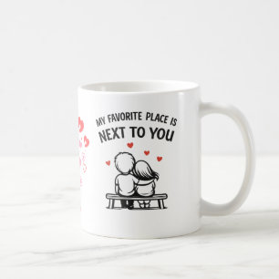 Romantischer Paarbecher – Liebende Kaffeetasse