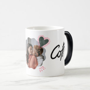 Romantischer Paarfoto-Becher Verwandlungstasse