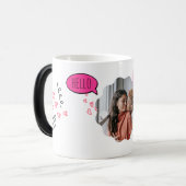 Romantischer Paarfoto-Becher Verwandlungstasse (Vorderseite Links)