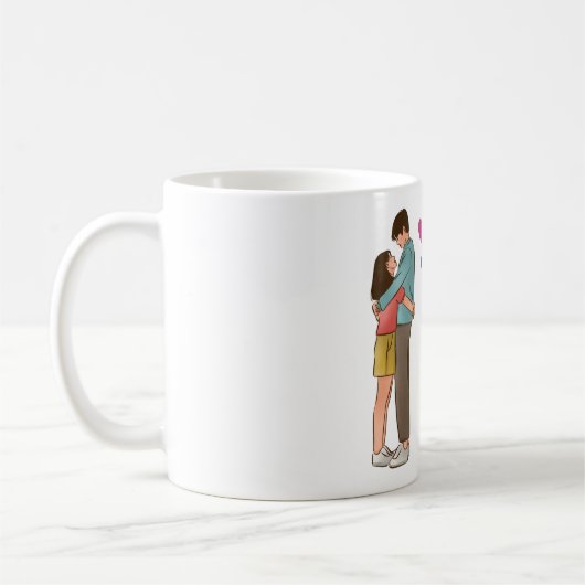 Romantischer Paarliebesbecher Kaffeetasse (Links)