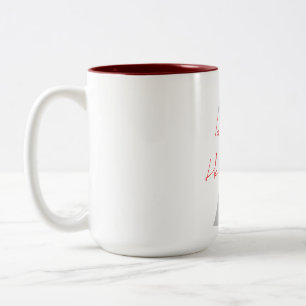 Romantischer Paarsilhouette-Becher - Ich bin sein Zweifarbige Tasse