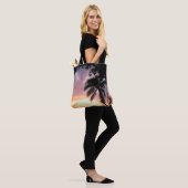 Romantischer Palm Tree Sunset Tasche (Am Model)