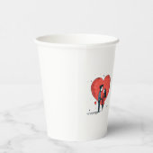 Romantischer Papiercup - Herz und Paar Pappbecher (Rechts)