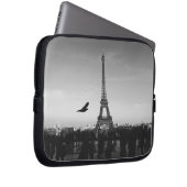 Romantischer Paris-Eiffelturm Schwarzweiss Laptopschutzhülle (Vorne Rechts)