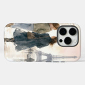 Romantischer Pariser Straßenszene-Druck Case-Mate iPhone Hülle (Rückseite (Horizontal))