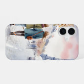Romantischer Pariser Straßenszene-Druck iPhone 16 Hülle (Rückseite (Horizontal))
