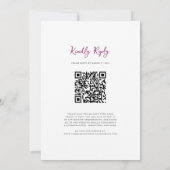 Romantischer Pastell-Blumen-Hochzeits-QR-Code in e Einladung (Rückseite)