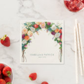 Romantischer Pastell-Blumenbogen Serviette (Beispiel)