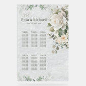 Romantischer Pastell-Botanischer Hochzeitssitzplan Acrylschild (Vorderseite)
