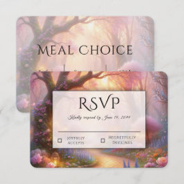Romantischer Pastell-Gartenweg-Laterne Hochzeit RSVP Karte