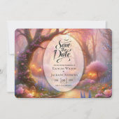 Romantischer Pastell-Gartenweg-Laterne Hochzeit Save The Date (Vorderseite)