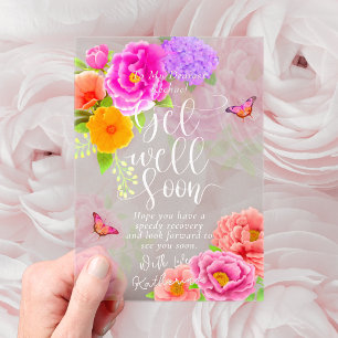 Romantischer Peonies Garden wird bald wieder gesun Acryleinladungen