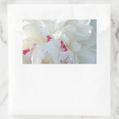 Romantischer Peony Rectangle Sticker (Tasche)