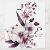 Romantischer Personalisierter Orchid Weinetikett (Einzelnes Label)