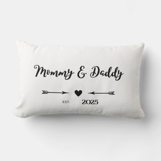 Romantischer Pfeil und Herz - Neuer Elternzucht Lendenkissen (Vorderseite)