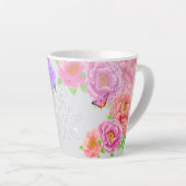 Romantischer Pfingstrosengarten Beste Mutter Grau Milchtasse (Rechte Ecke)