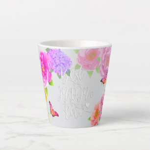 Romantischer Pfingstrosengarten Beste Mutter Grau Milchtasse