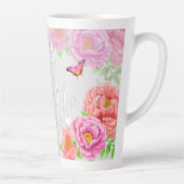 Romantischer Pfingstrosengarten Grau Beste Mutter Milchtasse (Rechts)