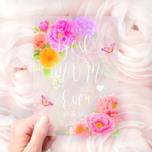 Romantischer Pfingstrosengarten Muttertag Acryleinladungen