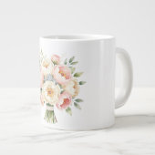 Romantischer Pfingstrosenstrauß mit Diamantring Jumbo-Tasse (Vorderseite Rechts)