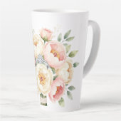 Romantischer Pfingstrosenstrauß mit Diamantring Milchtasse (Rechte Ecke)