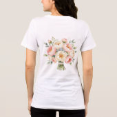 Romantischer Pfingstrosenstrauß mit Diamantring Tri-Blend Shirt (Rückseite)