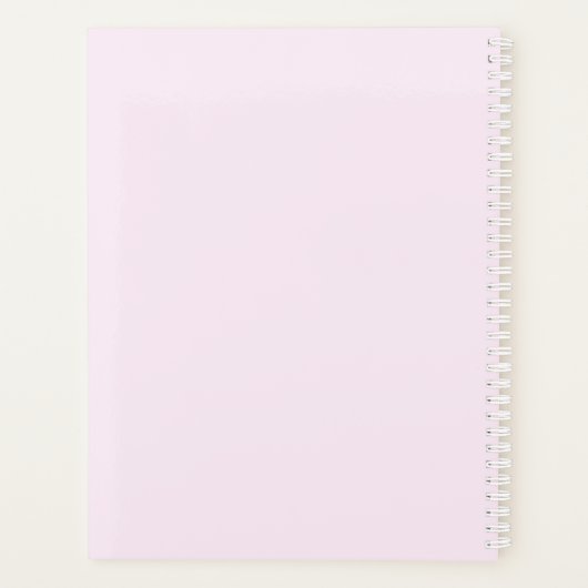 Romantischer Pflaumenburgund, Blush Pink Hochzeits Planer (Rückseite)