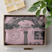 romantischer Pink-Französisch-Vintag-Paris-Eiffelt Seidenpapier (Geschenk)