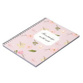 Romantischer Pink Garden Notizblock (Linke Seite)