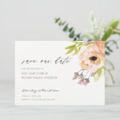 ROMANTISCHER PINK, LILA, BLAUER FLOSCH SAVE THE DA SAVE THE DATE (Stehend Vorderseite)
