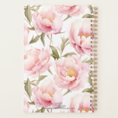 Romantischer Pink Peony Planner Planer (Rückseite)