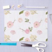 Romantischer Pink Wasserfarben Garten Blumen Seidenpapier (Handwerk)