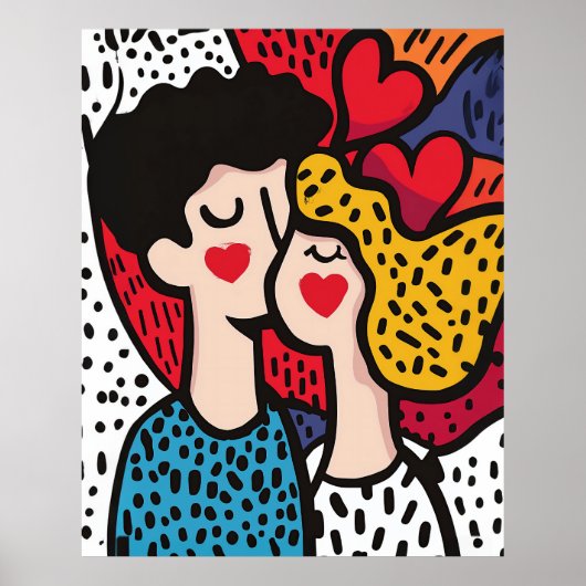 Romantischer Pop Kunst, Dichtung und Musik Poster (Vorne)