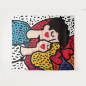 Romantischer Pop Kunst, Dichtung und Musik Wandteppich (Vorderseite (Horizontal))