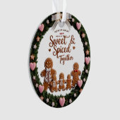 Romantischer Premium-Weihnachtskranz Familien-Acry Ornament (Vorderseite)