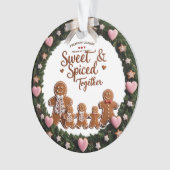 Romantischer Premium-Weihnachtskranz Familien-Acry Ornament (Vorderseite)