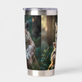 Romantischer Puma-Vater und -Jungtier-Tasse – Wild Thermobecher (Rechts)