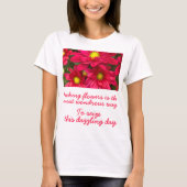 Romantischer Pun Magenta Blume Gedicht Joy Womens T-Shirt (Vorderseite)