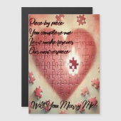 Romantischer Puzzle Antrags Magnet (Vorne/Hinten)