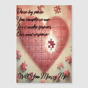 Romantischer Puzzle Antrags Magnet