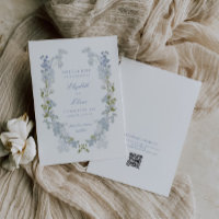 Romantischer QR-Code für Vintage Blütenhochzeit