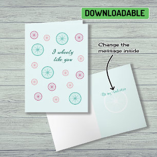 Romantischer Radsport-Pub Valentine Feiertagskarte