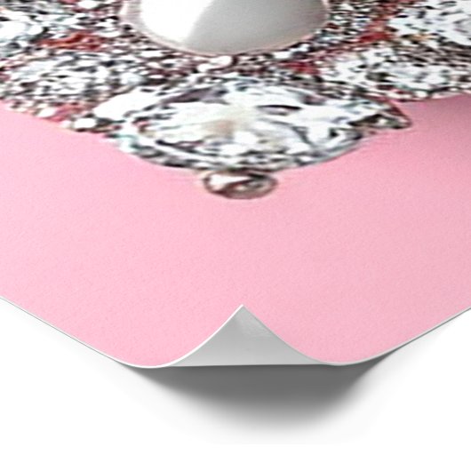 Romantischer Rahmen für das Hochzeitsherz mit Taub Poster (Ecke)